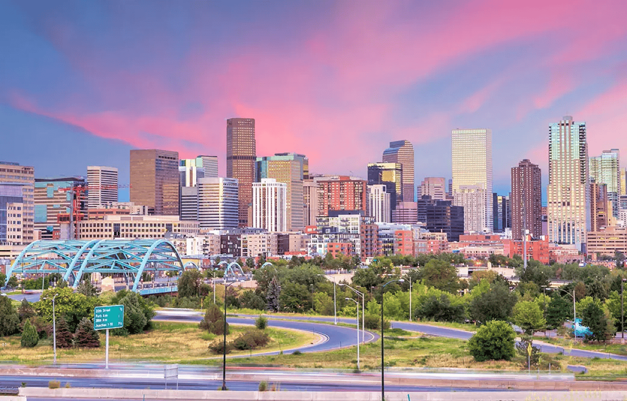 Denver, CO panorama of downtown