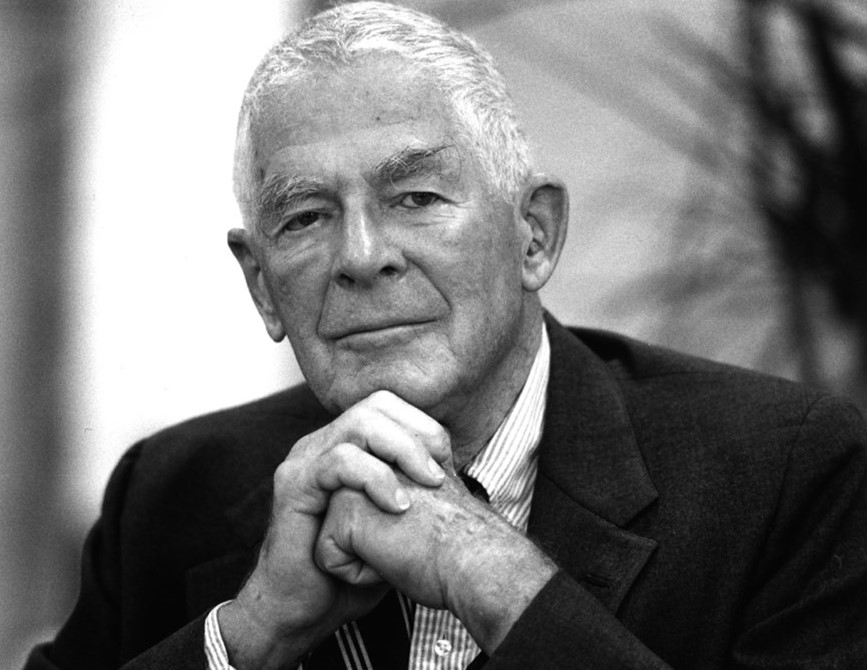 Black and white photo of Archibald Cox.
