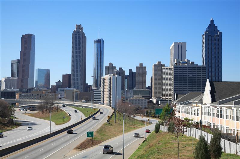 Image of a roadway in Atlanta, Georgia