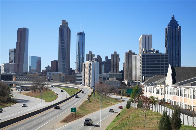 Atlanta, Georgia Image of a roadway in Atlanta, Georgia
