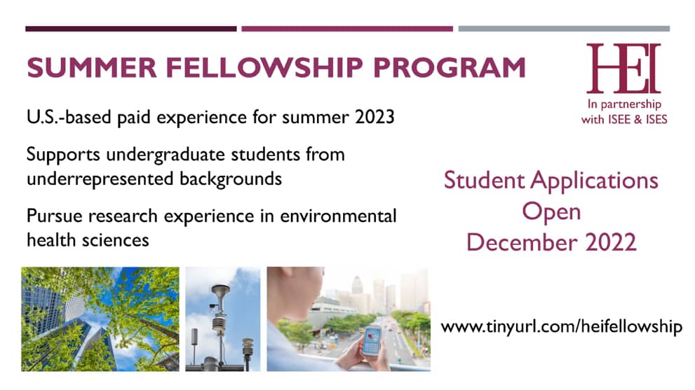 Summer Fellowship Program announcement slide