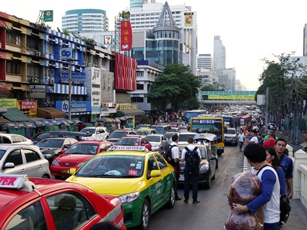 City traffic in Thailand